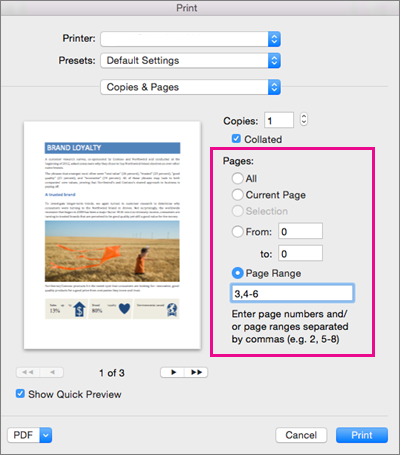 turn off double sided printing on word for mac